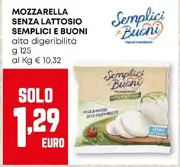 Pam Mozzarella senza lattosio SEMPLICI E BUONI offerta