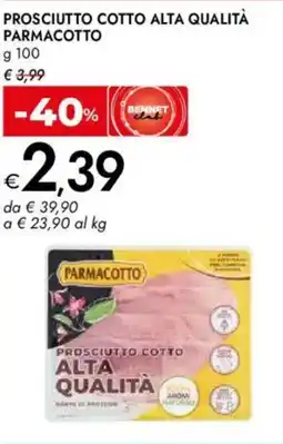 Bennet Prosciutto cotto alta qualità PARMACOTTO offerta