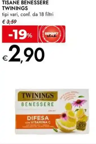 Bennet Tisane benessere TWININGS offerta