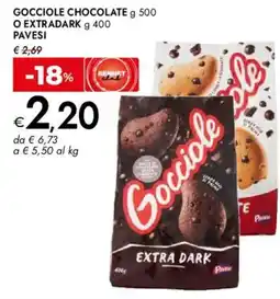 Bennet Gocciole chocolate o extradark PAVESI offerta