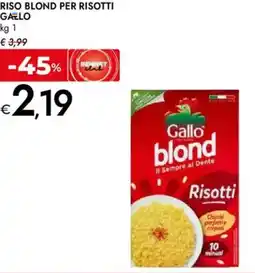 Bennet Riso blond per risotti GALLO offerta