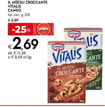 Bennet Il muesli croccante vitalis CAMEO offerta