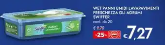 Bennet Wet panni umidi lavapavimenti freschezza gli agrumi SWIFFER offerta