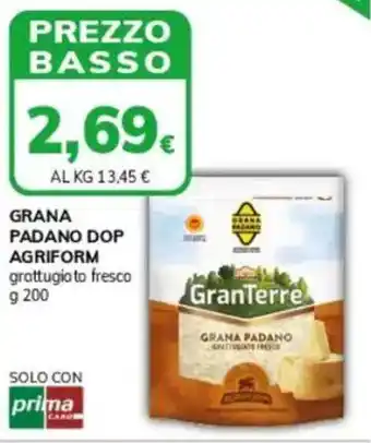 Basko Grana padano dop AGRIFORM offerta