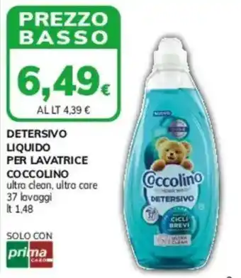 Basko Detersivo liquido per lavatrice COCCOLINO offerta