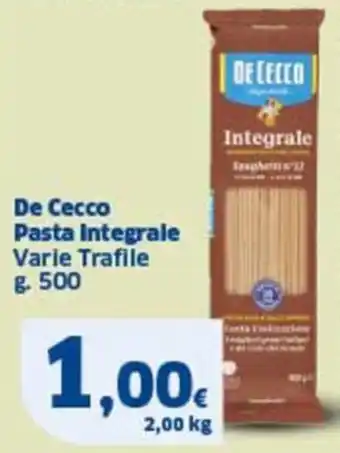 Ok Sigma De cecco pasta integrale varie trafile offerta