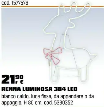 OBI Renna luminosa 384 led offerta