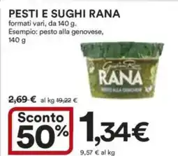 Ipercoop Pesti e sughi rana offerta