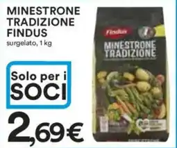 Ipercoop Minestrone tradizione findus surgelato offerta