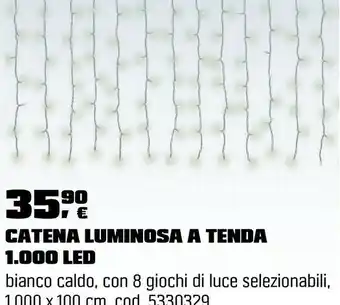 OBI Catena luminosa a tenda 1.000 led offerta