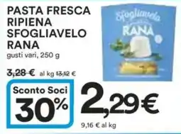 Ipercoop Pasta fresca ripiena sfogliavelo rana offerta