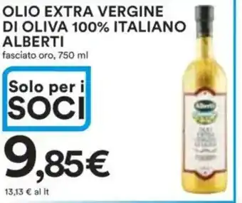 Ipercoop Olio extra vergine di oliva 100% italiano ALBERTI offerta