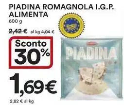 Ipercoop Piadina romagnola i.g.p. alimenta offerta