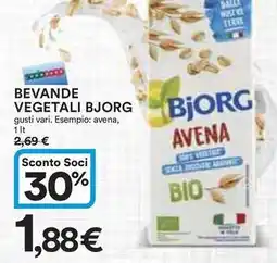 Ipercoop Bevande vegetali BJORG gusti vari. Esempio: avena offerta