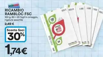 Ipercoop Ricambio rambloc FSC offerta