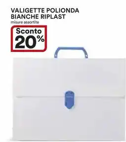 Ipercoop Valigette polionda bianche riplast offerta