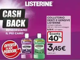 Ipercoop Collutorio denti e gengive LISTERINE offerta