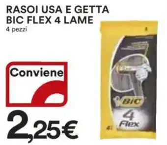 Ipercoop Rasoi usa e getta bic flex 4 lame offerta