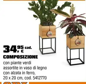 OBI Composizione con piante verdi offerta