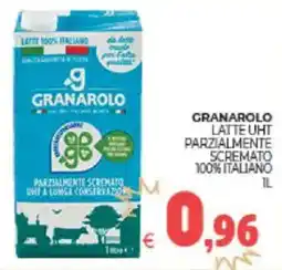 Eté Granarolo latte uht parzialmente scremato 100% italiano offerta