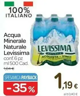 Carrefour Express Acqua minerale naturale 500 g(ml) offerta