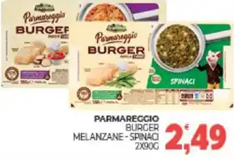 Eté Parmareggio burger melanzane-spinaci offerta