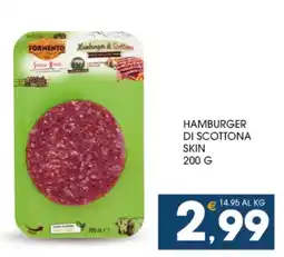 SeBón Supermercati Hamburger di scottona skin offerta