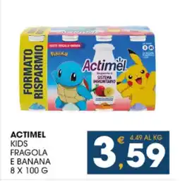 SeBón Supermercati Actimel kids fragola e banana offerta