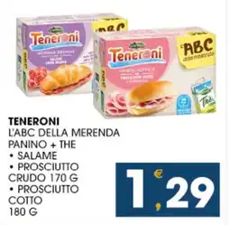 SeBón Supermercati Teneroni l'abc della merenda panino + the offerta