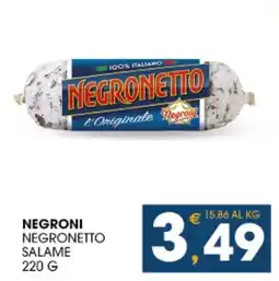 SeBón Supermercati Negroni negronetto salame offerta