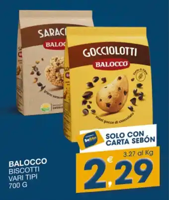 SeBón Supermercati Balocco biscotti vari tipi offerta