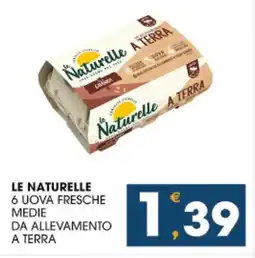 SeBón Supermercati Le naturelle 6 uova fresche medie da allevamento a terra offerta