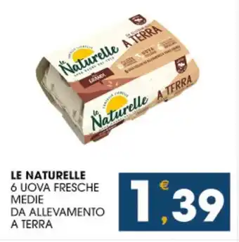 SeBón Supermercati Le naturelle 6 uova fresche medie da allevamento a terra offerta