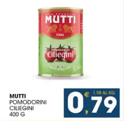 SeBón Supermercati Mutti pomodorini ciliegini offerta