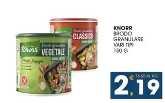 SeBón Supermercati Knorr brodo granulare vari tipi offerta