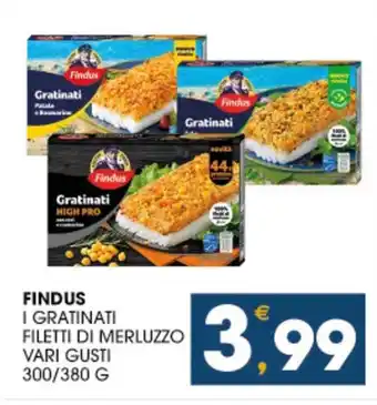 SeBón Supermercati Findus i gratinati filetti di merluzzo vari gusti offerta