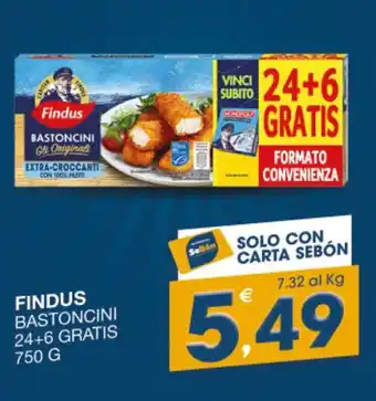 SeBón Supermercati FINDUS BASTONCINI offerta