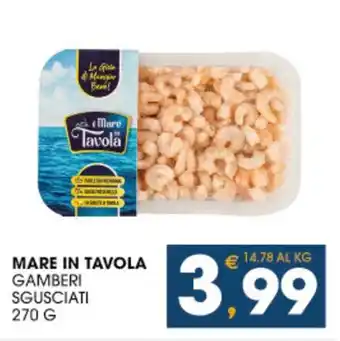 SeBón Supermercati Mare in tavola gamberi sgusciati offerta