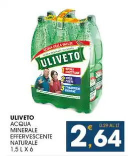 SeBón Supermercati Uliveto acqua minerale effervescente naturale offerta