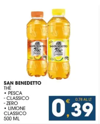 SeBón Supermercati San benedetto thè pesca - classico -zero limone classico offerta