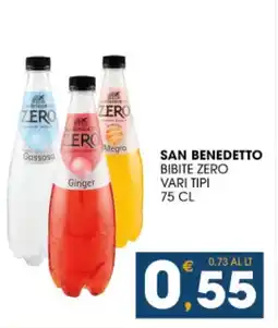 SeBón Supermercati San benedetto bibite zero vari tipi offerta