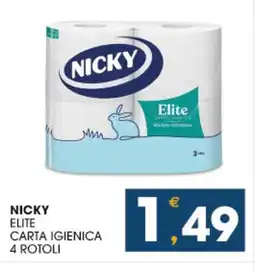 SeBón Supermercati Nicky elite carta igienica offerta