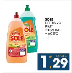 SeBón Supermercati Sole detersivo piatti offerta