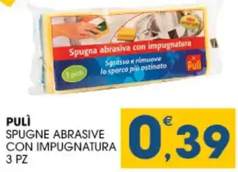 SeBón Supermercati Pulì spugne abrasive con impugnatura 3 pz offerta