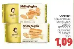 Eté Vicenzi millefoglie minisnack crema nocciola classiche glassate offerta