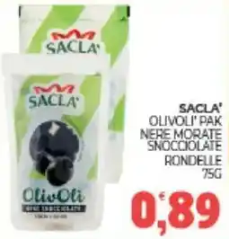 Eté Sacla' olivoli pak nere morate snocciolate rondelle offerta