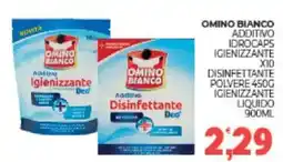 Eté Omino bianco additivo idrocaps igienizzante x 10 disinfettante polvere 450g igienizzante liquido offerta