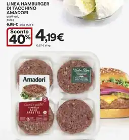 Ipercoop Linea hamburger di tacchino amadori offerta