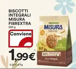 Ipercoop Biscotti integrali MISURA FIBREXTRA offerta