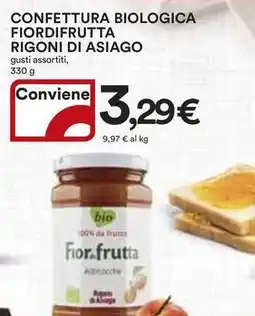 Ipercoop Confettura biologica fiordifrutta RIGONI DI ASIAGO offerta